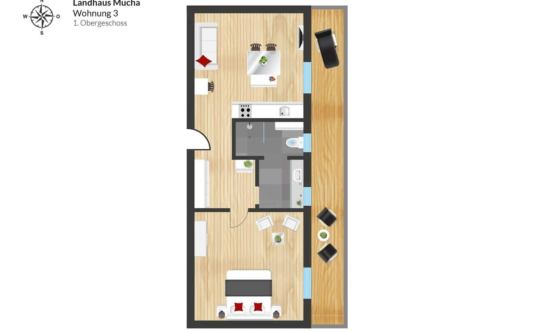 Landhaus Mucha - Ferienwohnungen - Naturpark Partner Bolsterlang Apartment