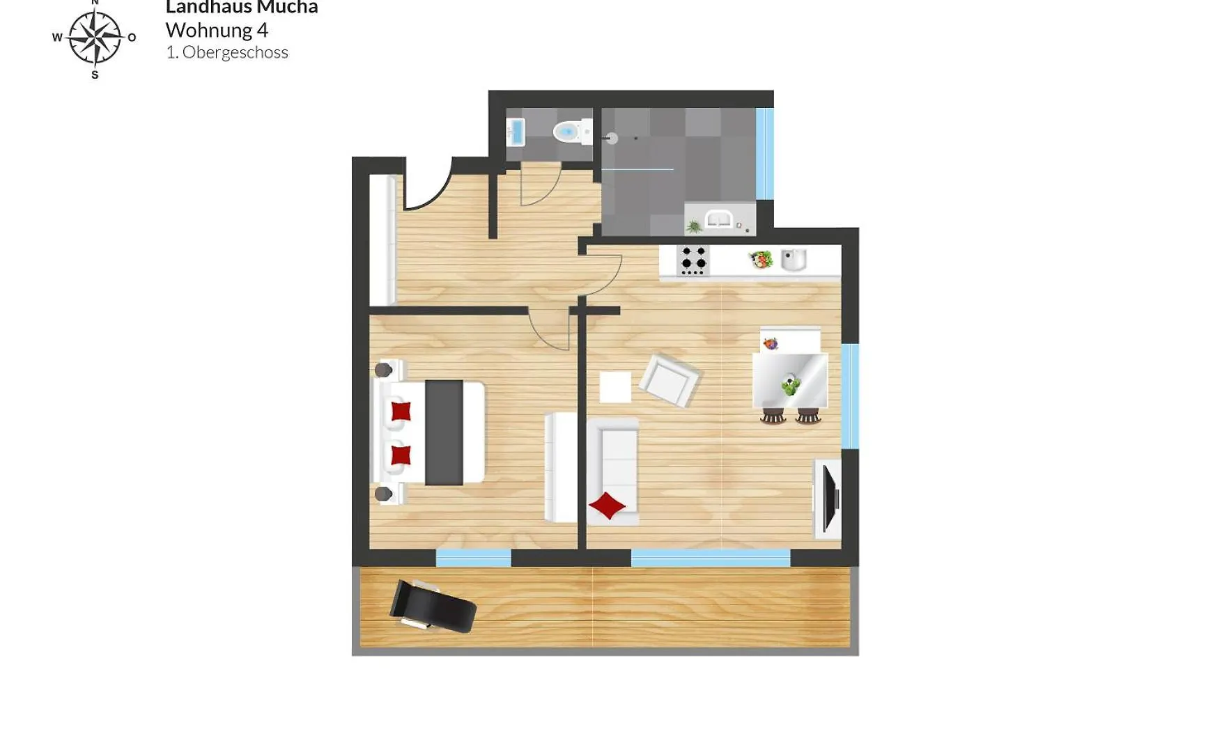 Landhaus Mucha - Ferienwohnungen - Naturpark Partner Bolsterlang Apartment