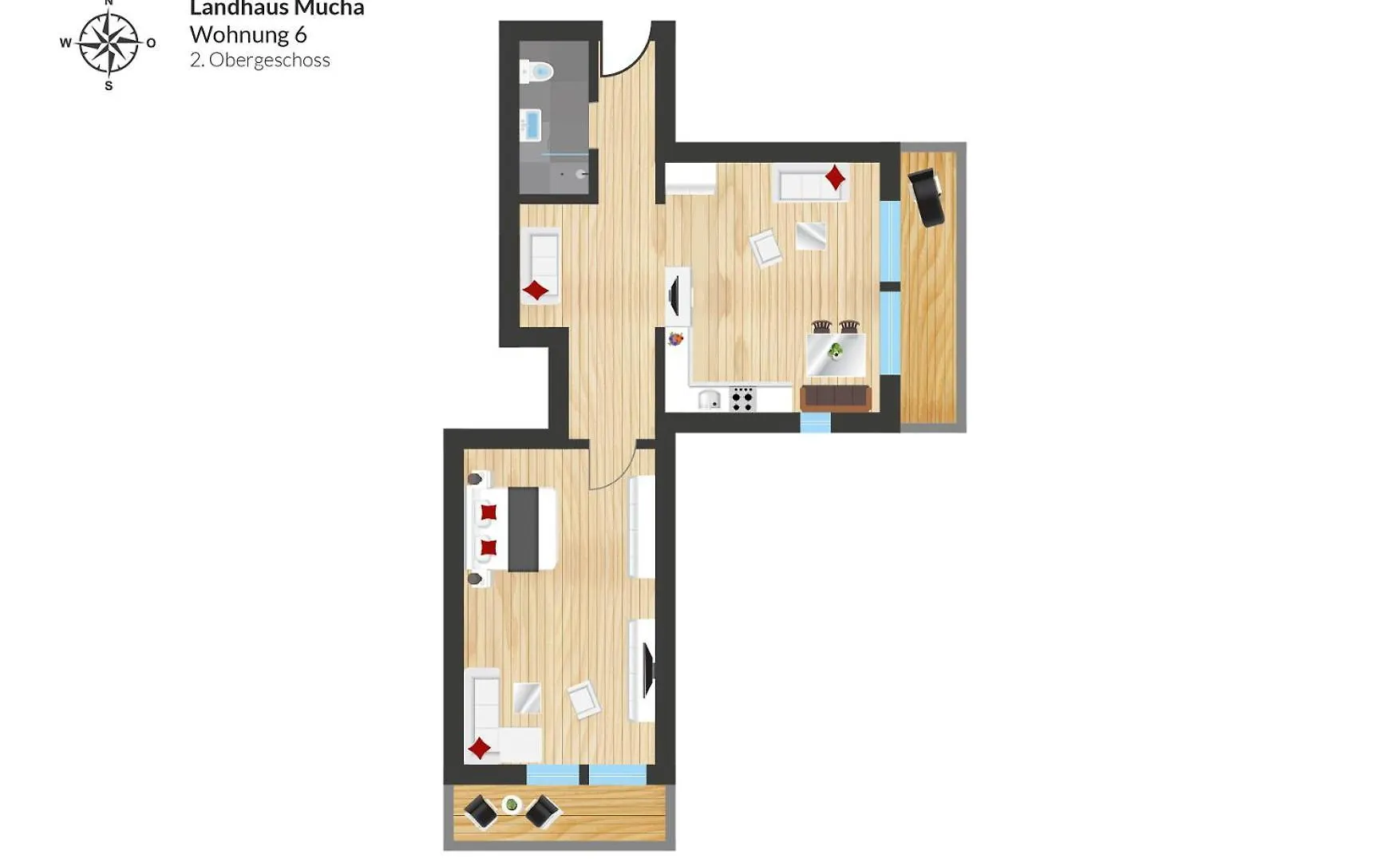 Landhaus Mucha - Ferienwohnungen - Naturpark Partner Bolsterlang Apartment